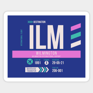 Wilmington (ILM) Airport Code Baggage Tag D Sticker